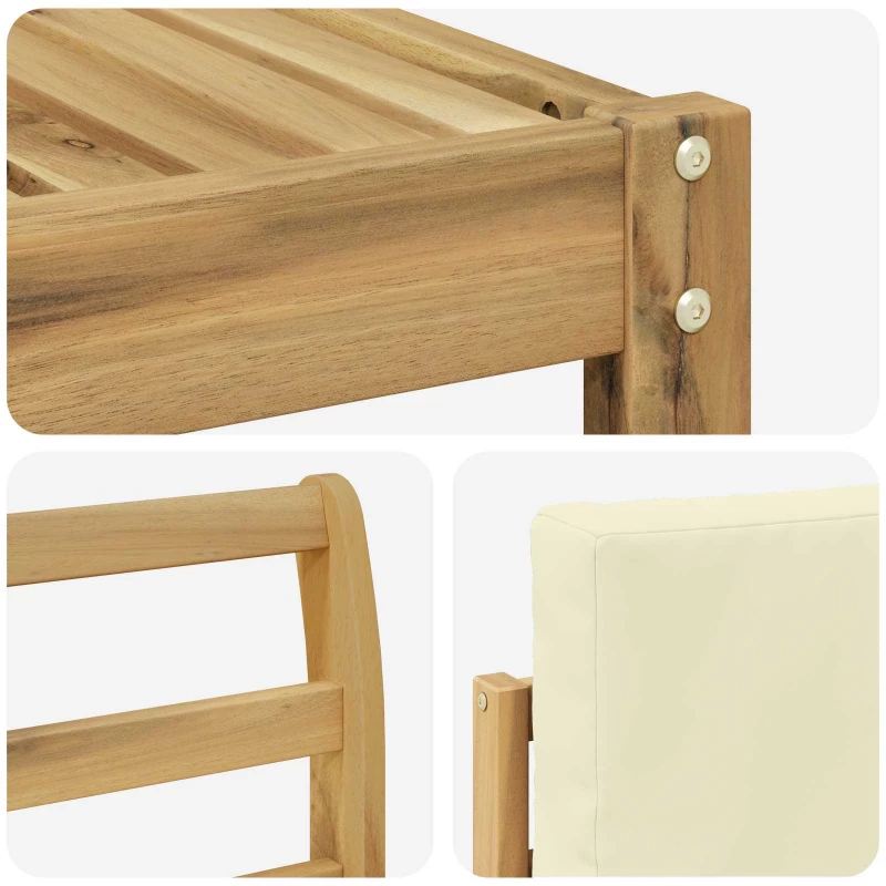 vidaXL Σειρά Καναπέ Εξωτερικού με μαξιλάρι 8 pcs Λευκό και Κρεμ