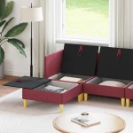 vidaXL Σετ Επίπλων Σαλονιού με μαξιλάρι 5 pcs Κόκκινο Ύφασμα