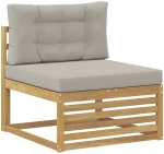 vidaXL Σειρά Καναπέ Εξωτερικού 7 pcs Λευκό και Ανοιχτό Γκρι