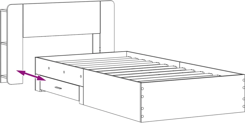 vidaXL Σκελετός κρεβατιού με αποθήκευση Artisan Δρυς 80 x 200 cm