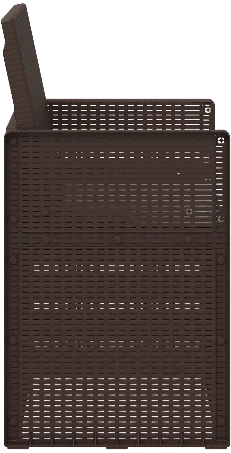 vidaXL Καρέκλες Εστιατορίου Κήπου 2 pcs Καφέ και Ανοιχτό Γκρι PP