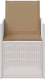 vidaXL Καρέκλες Εστιατορίου Κήπου 2 pcs Λευκό και Taupe PP
