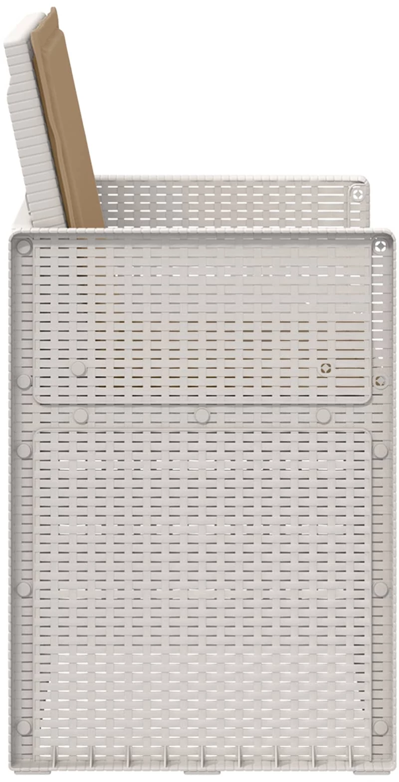 vidaXL Καρέκλες Εστιατορίου Κήπου 2 pcs Λευκό και Taupe PP