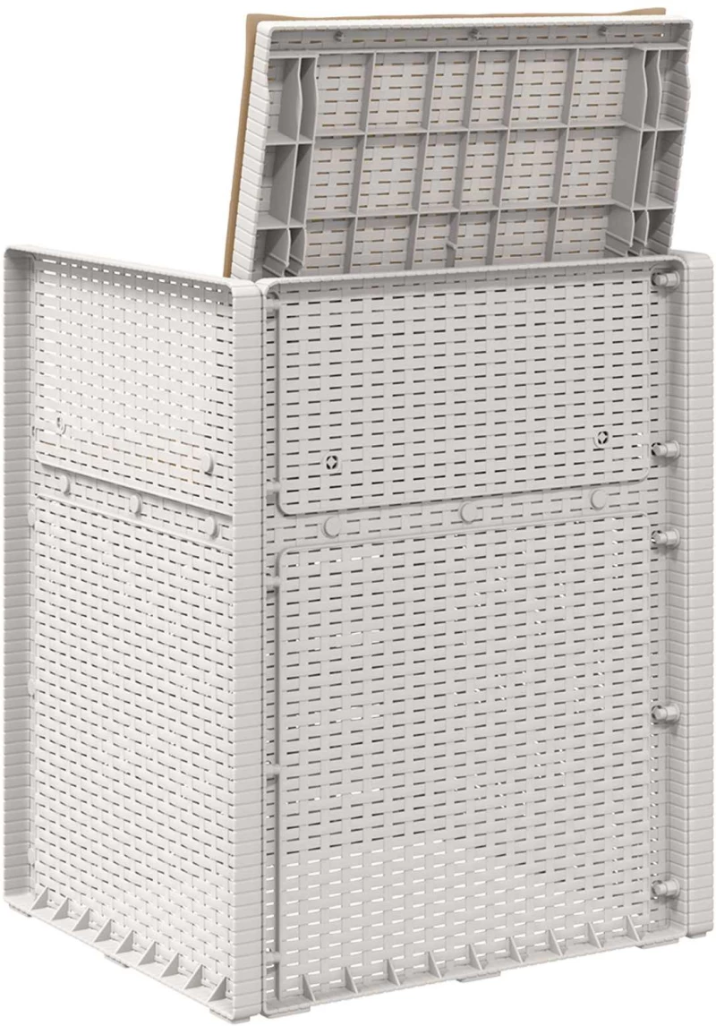vidaXL Καρέκλες Εστιατορίου Κήπου 2 pcs Λευκό και Taupe PP
