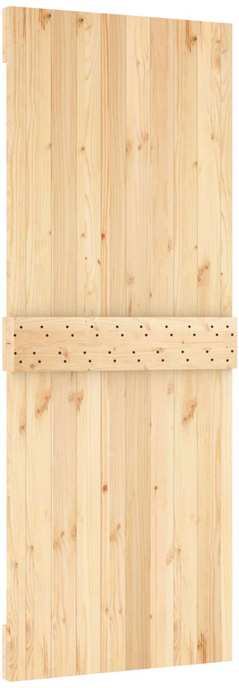 vidaXL Συρόμενη Πόρτα Φυσικό και Λευκό 80 x 210 cm