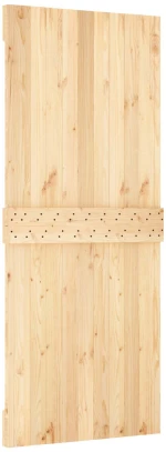 vidaXL Συρόμενη Πόρτα Φυσικό και Λευκό 85 x 210 cm