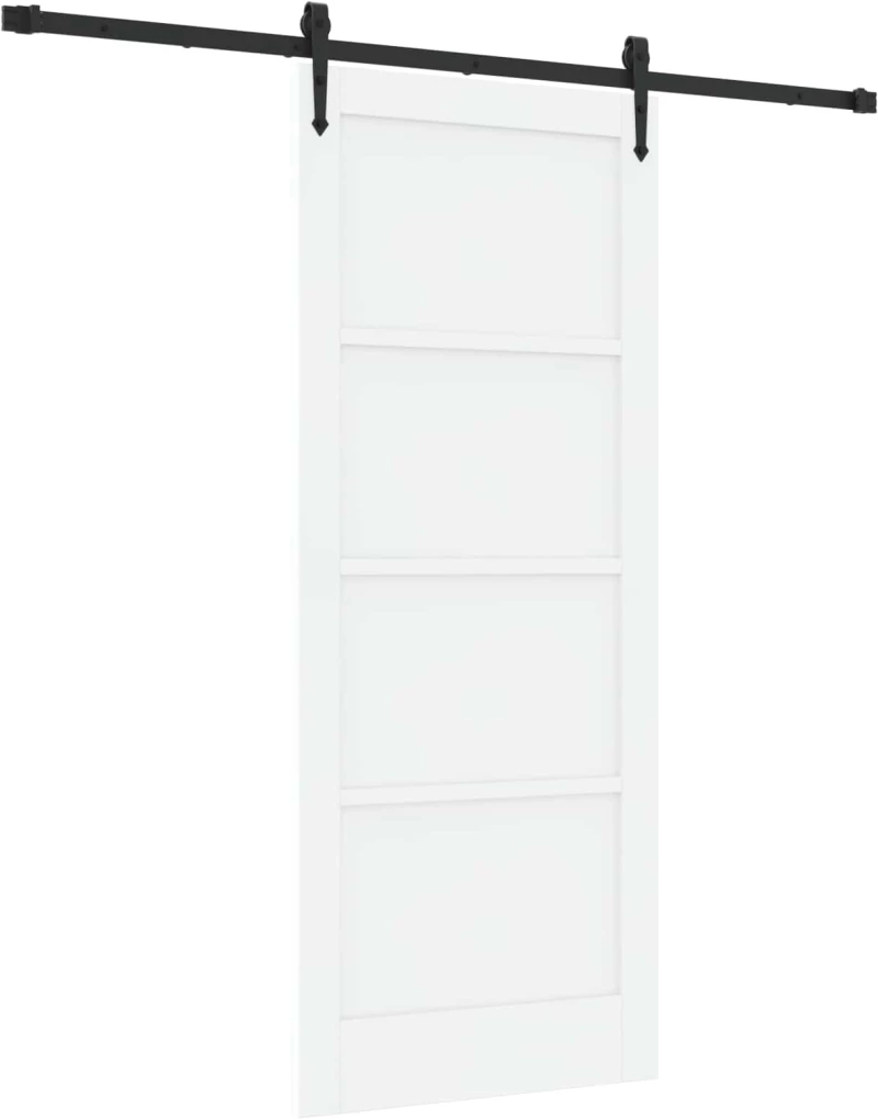 vidaXL Συρόμενη Πόρτα ORKDAL Λευκό και Μαύρο 83 x 202 εκ.