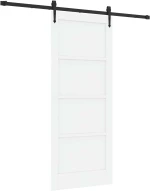vidaXL Συρόμενη Πόρτα ORKDAL Λευκό και Μαύρο 83 x 202 εκ.