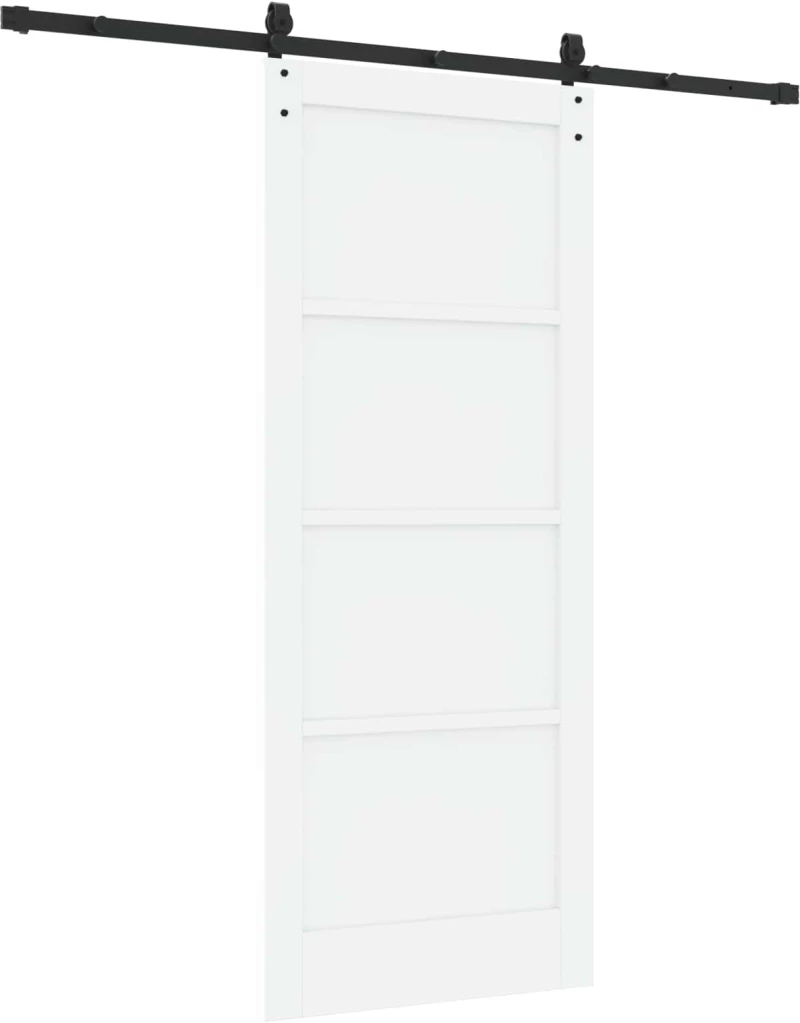 vidaXL Συρόμενη Πόρτα ORKDAL Λευκό και Μαύρο 83 x 202 εκ.