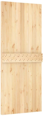vidaXL Συρόμενη Πόρτα Φυσικό και Λευκό 85 x 210 cm