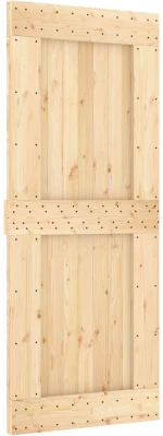 vidaXL Συρόμενη Πόρτα Φυσικό και Λευκό 85 x 210 cm