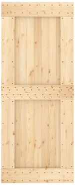 vidaXL Συρόμενη Πόρτα Φυσικό και Λευκό 85 x 210 cm