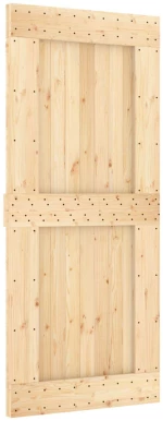 vidaXL Συρόμενη Πόρτα Φυσικό και Λευκό 90 x 210 cm