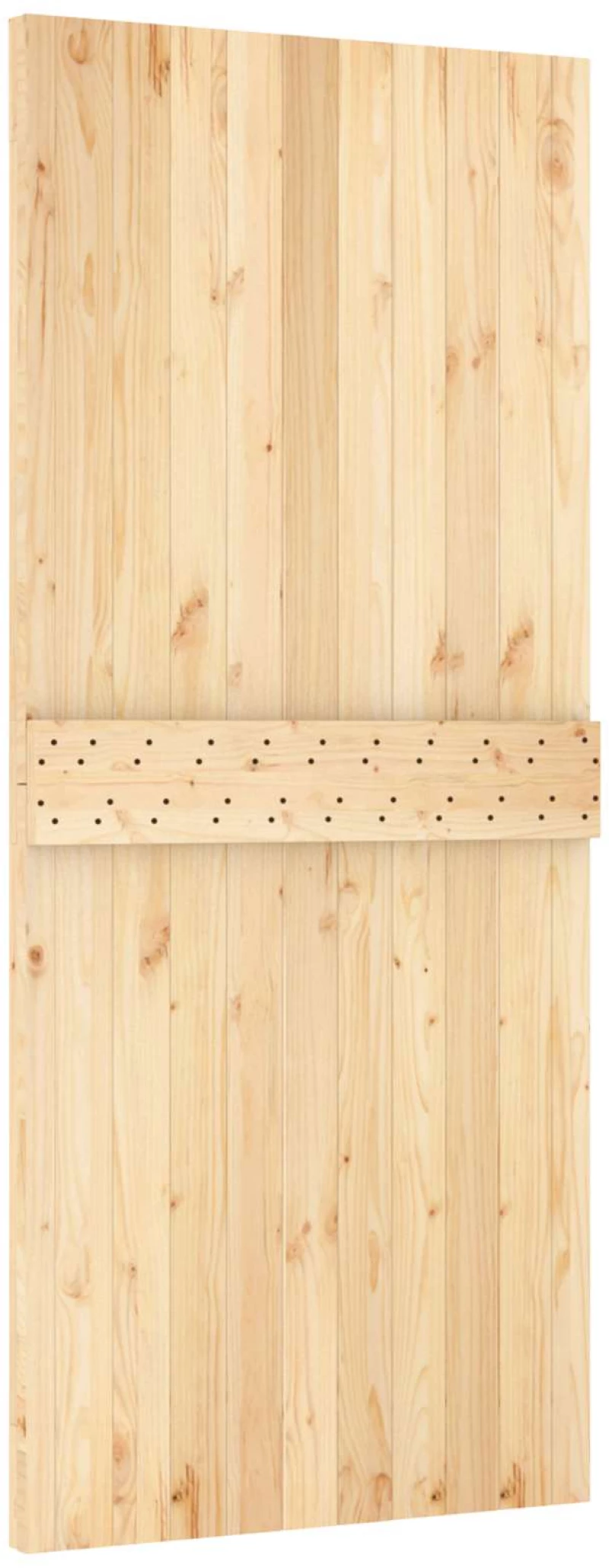 vidaXL Συρόμενη Πόρτα Φυσικό και Λευκό 90 x 210 cm