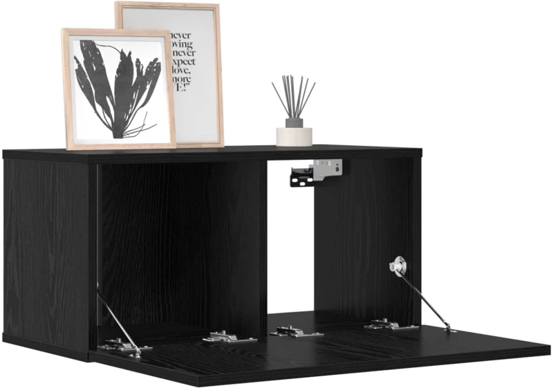 vidaXL Σετ επίπλου τηλεόρασης 10 pcs 180 x 30 x 30 cm Μαύρη Δρυς