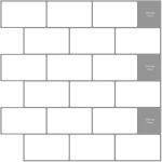 vidaXL Πλακάκι Subway 10 pcs Λευκό Γκρι 30 x 30 cm