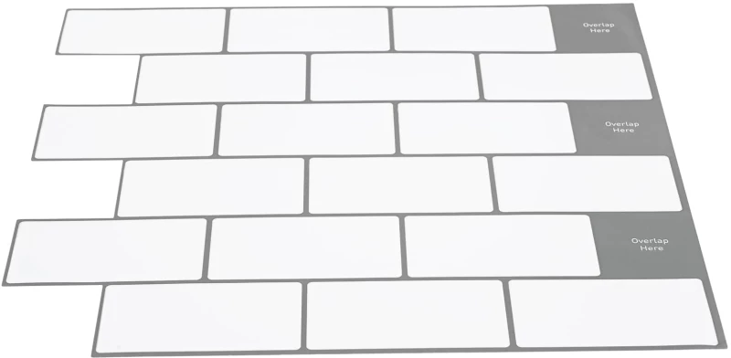 vidaXL Πλακάκι Subway 10 pcs Λευκό Γκρι 30 x 30 cm