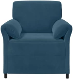 vidaXL Καναπές 1-θέσιος Μπλε 88 x 83 x 95 εκ Βελούδο
