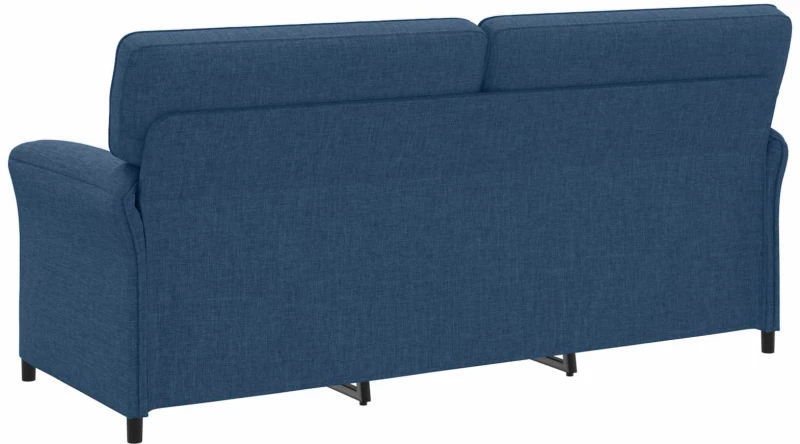 vidaXL Καναπές 100% πολυέστερ μεταλλικό πλαίσιο MDF, Κόντρα πλακέ