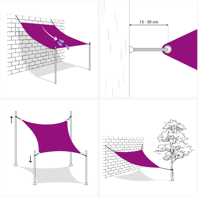 vidaXL Ικανότητα Σκίασης 2,5 x 2,5 x 3,5 m HDPE