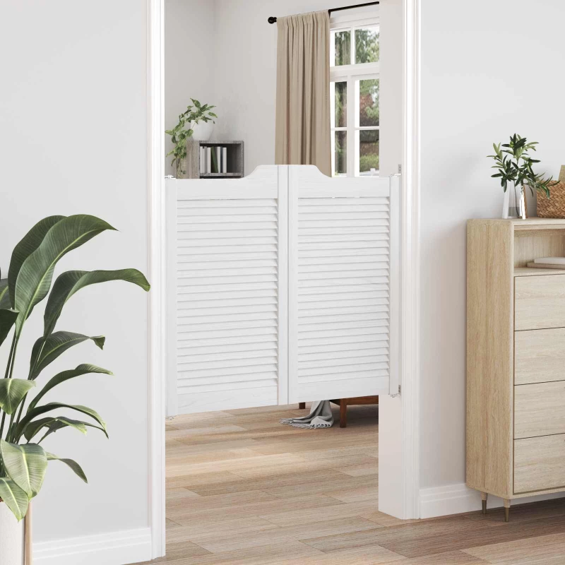 vidaXL Πόρτες Swing Λευκό 90 x 50 cm Μασίφ Ξύλο Πεύκου