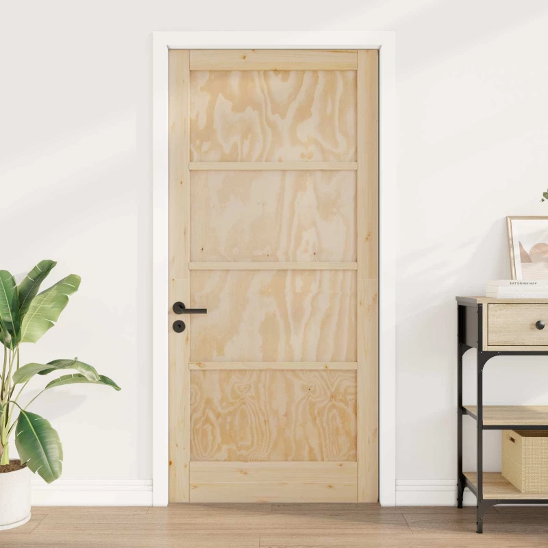 vidaXL Εσωτερική Πόρτα Φυσικό 93 x 202 cm Κόντρα πλακέ