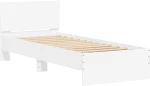 vidaXL Κρεβάτι με φωτισμό LED Λευκό 80 x 200 cm Επεξεργασμένο Ξύλο
