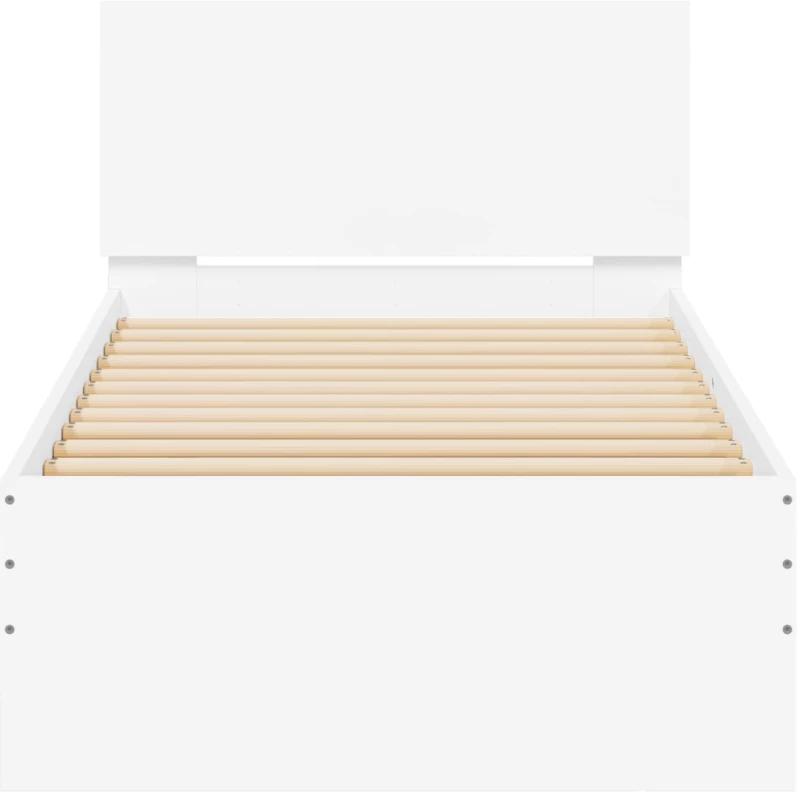 vidaXL Κρεβάτι με φωτισμό LED Λευκό 80 x 200 cm Επεξεργασμένο Ξύλο