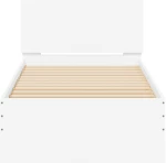 vidaXL Κρεβάτι με φωτισμό LED Λευκό 80 x 200 cm Επεξεργασμένο Ξύλο