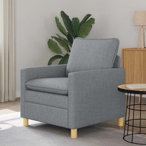 vidaXL Καναπές Ανοιχτό γκρι Ύφασμα