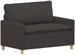 vidaXL Καναπές Σκούρο Γκρι 126 x 81 x 87,5 εκ Ύφασμα