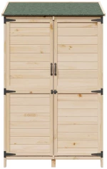vidaXL Αποθήκη Κήπου Φυσικό 106,5 x 56 x 176 εκ. Επεξεργασμένο Ξύλο