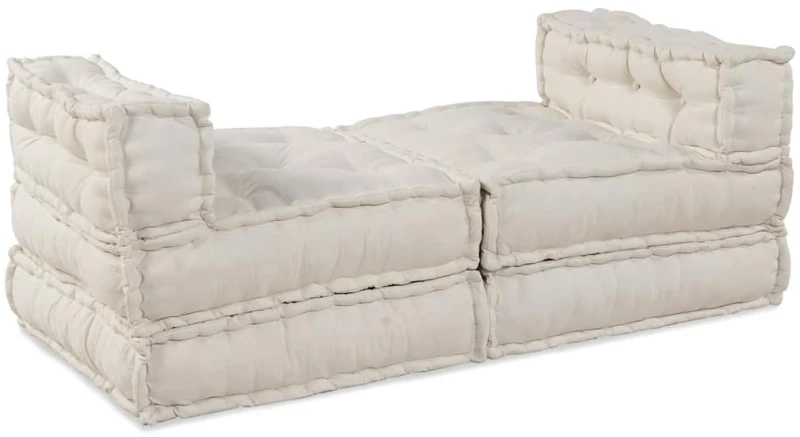 vidaXL Μονάδα Μοντέρνου Καναπέ 4 pcs Κρεμ Ύφασμα