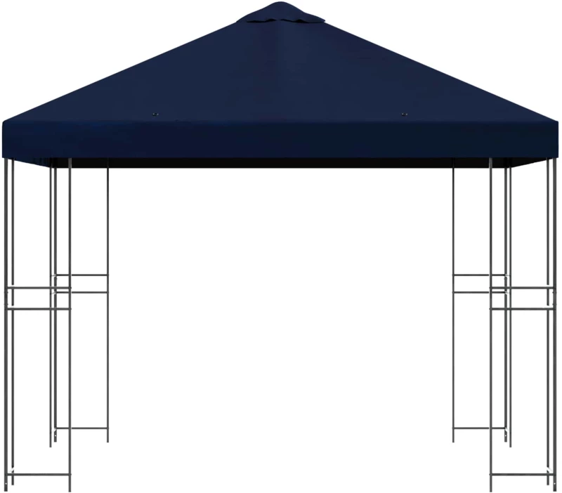 vidaXL Κιόσκι 3 x 3 m Μπλε Πολυεστέρας και Χάλυβας 190 gsm
