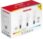 TOSHIBA LED 3PACK A60 E27 8.5W 4000K