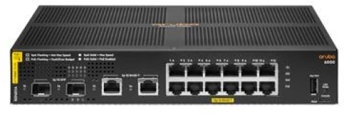 Hewlett Packard Enterprise Aruba 6000 12G Class4 PoE 2G/2SFP 139W Managed L3 Gigabit Ethernet (10/100/1000) Power over Ethernet (PoE) 1U