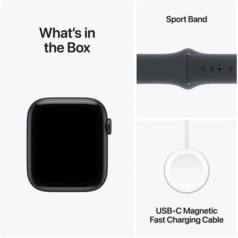 Apple Watch SE 3 GPS 44mm Midnight Aluminium Case with Midnight Sport Band - M/L