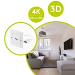 GOOBAY πρίζα τοίχου HDMI 51722  gold-plated  4K  λευκή