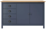 vidaXL Μπουφές Hill Γκρι 130x40x80 εκ. από Μασίφ Ξύλο Πεύκου
