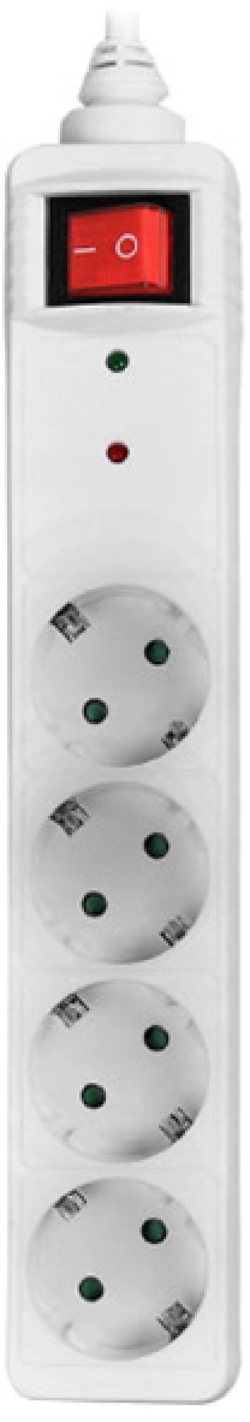 Πολύπριζο Ασφαλείας Sonora 4x Schuko SPSW401 White 1.5m (230-0034)