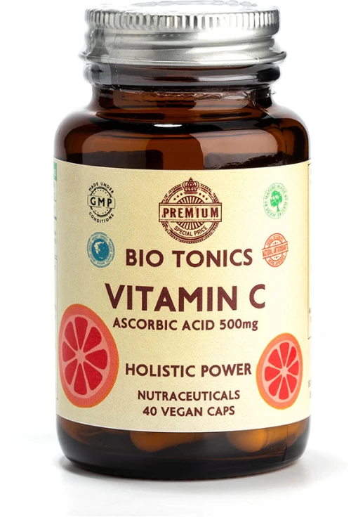Vitamin C 500mg 40 Vcaps (BioTonics)