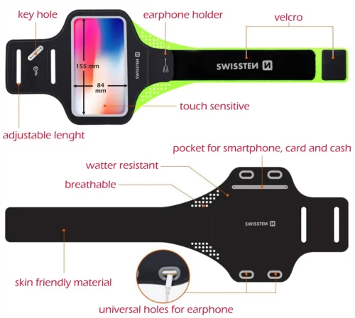 SWISSTEN ΘΗΚΗ ΜΠΡΑΤΣΟΥ SMARTPHONE 7.0"