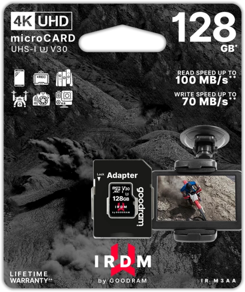 GOODRAM MicroSD+AD Class10 U3 128GB