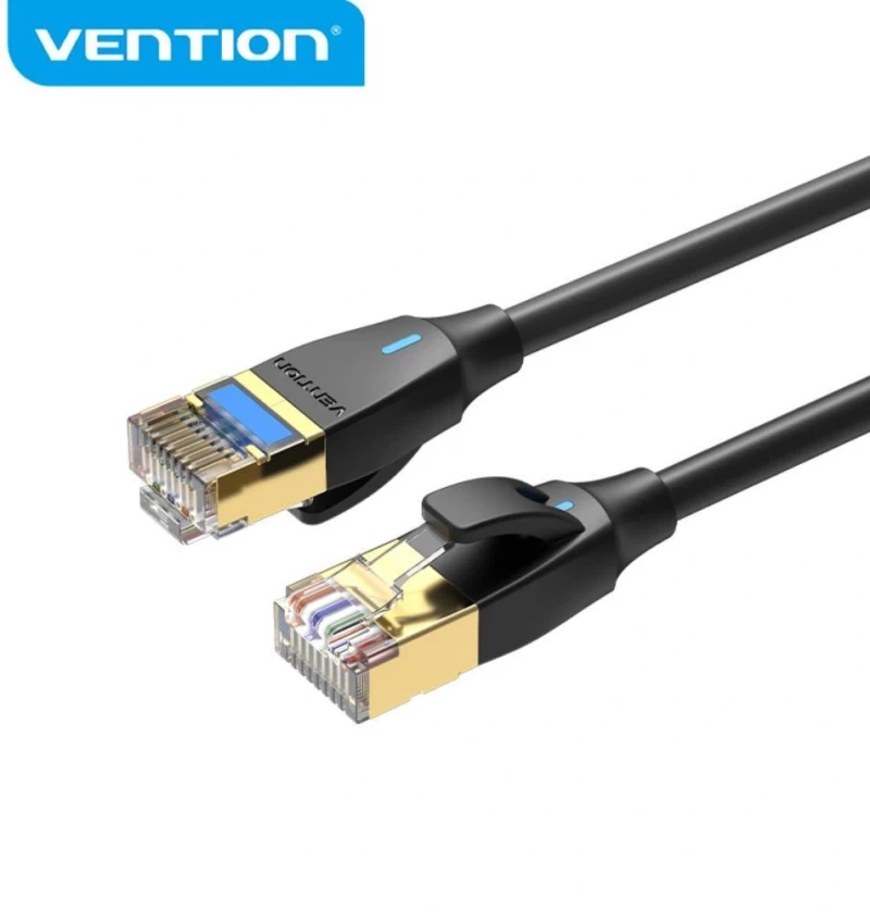 VENTION Cat.8 SFTP Patch Cable 1M Black Slim Type (IKIBF) (VENIKIBF)