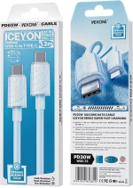 Καλώδιο Φόρτισης WK WDC-74 USB-C σε USB-C PD 65W 1.2m Μπλέ
