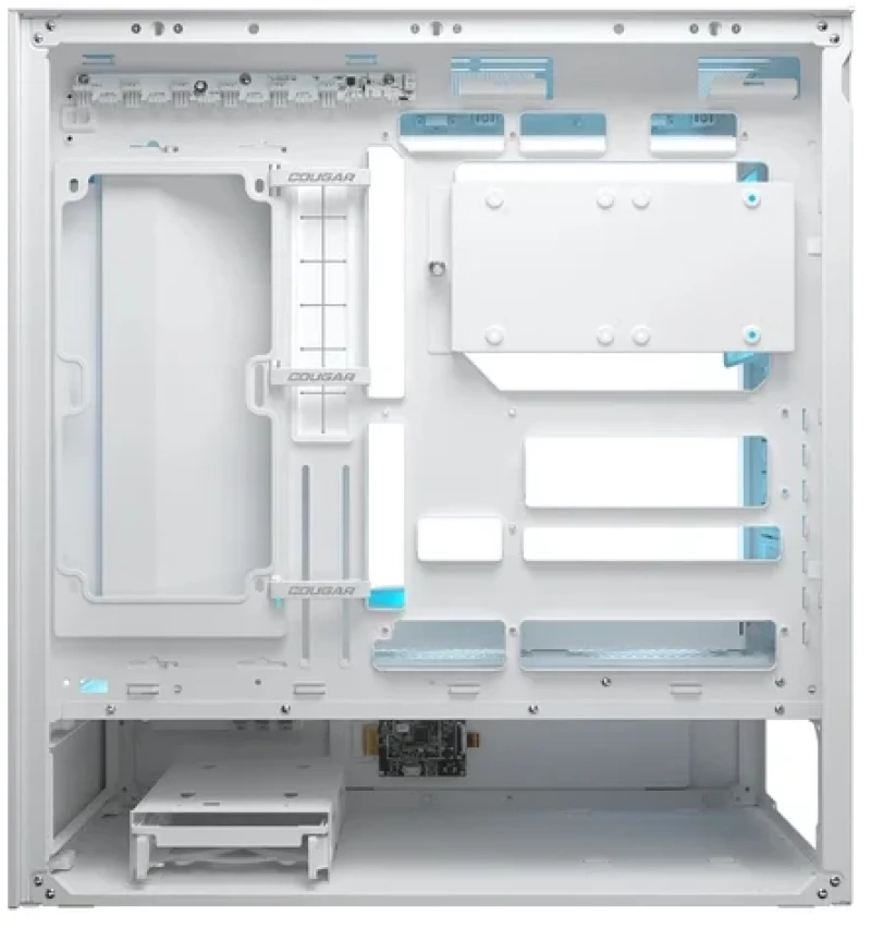 COUGAR Midi Tower Case, CFV235 Vision, ARGB, LCD Display, Mesh, White