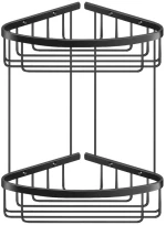 Sanco Shower Baskets Διπλή γωνιακή Θήκη Μαύρο ματ 00009-Μ116