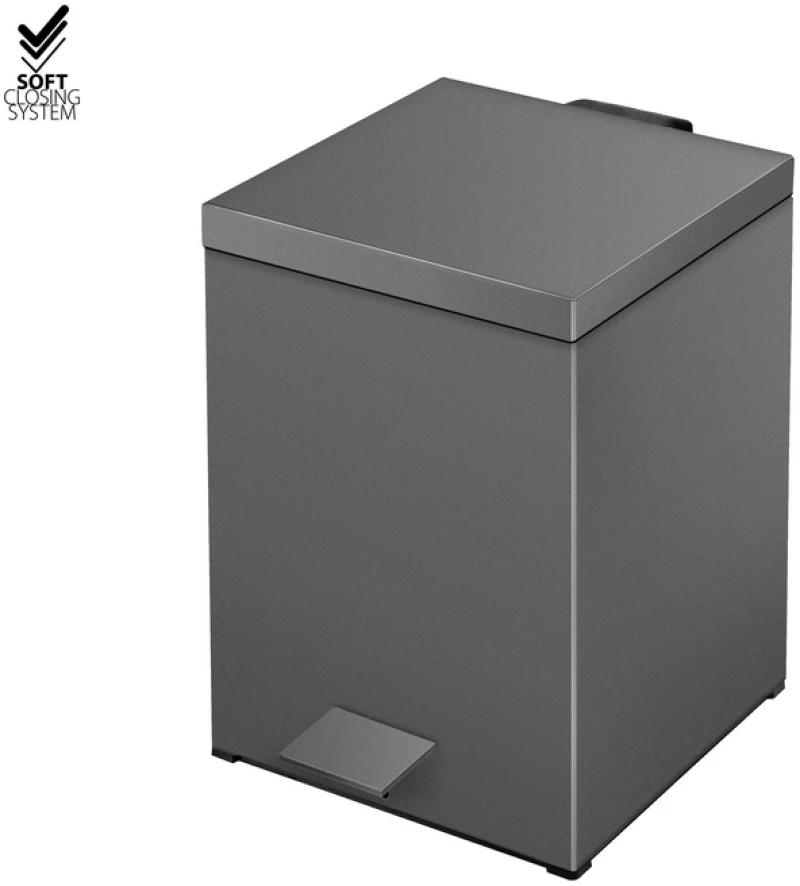 Sanco Waste Bins Χαρτοδοχείο 5lt Σκούρο γραφίτη 90677-122