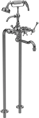 Horus Anthea Classic Collection - Complete Mixer + Pipes for Free Standing Bath - Polished Nickel 10.498-NB