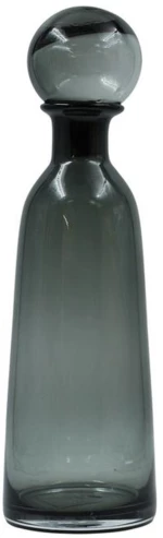 Διακοσμητική Καράφα 374-126-818 12x42cm Grey Γυαλί